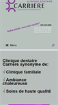 Mobile Screenshot of cliniquedentairecarriere.com