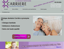 Tablet Screenshot of cliniquedentairecarriere.com